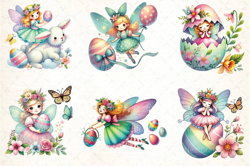 Easter Fairy Clipart Bundle 66 - CraftNest - Digital Crafting and Art