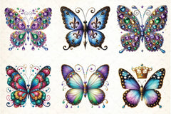 Mardi Gras Butterfly Clipart Bundle - CraftNest - Digital Crafting and Art