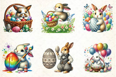 Easter Bunny Egg Clipart Bundle - CraftNest - Digital Crafting and Art