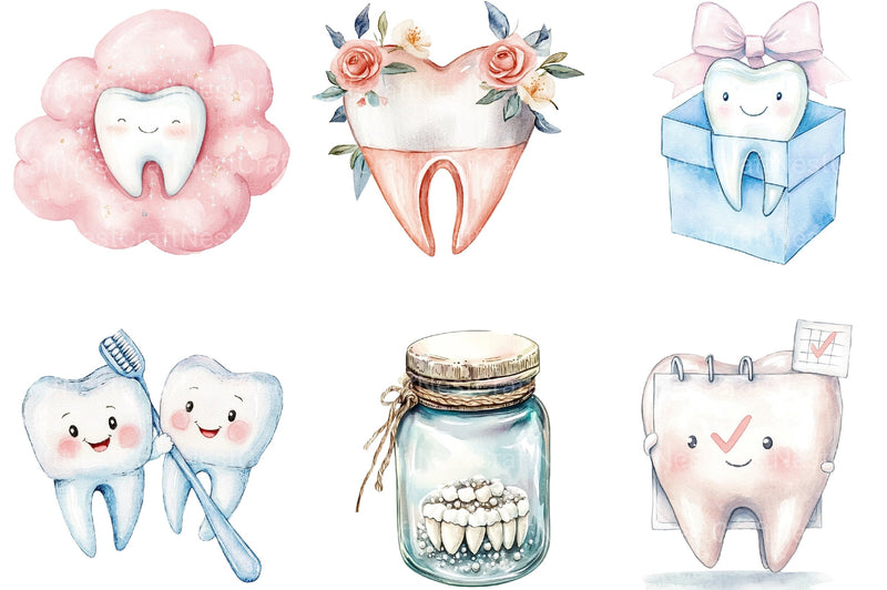 Dentist Tooth Sublimation Clipart Bundle - CraftNest - Digital Crafting and Art