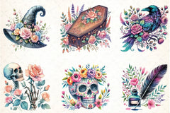 Gothic Spring Clipart Bundle 8 - CraftNest - Digital Crafting and Art