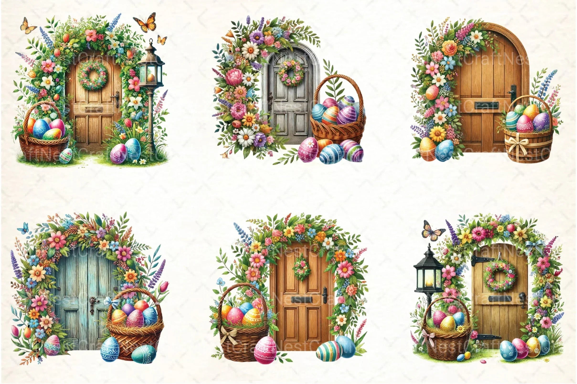 Easter Doors Clipart Bundle 44 - CraftNest - Digital Crafting and Art