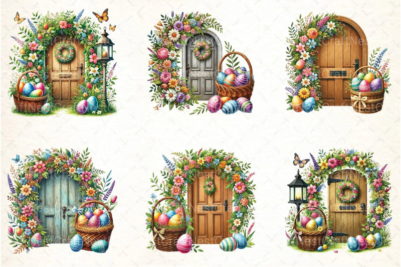 Easter Doors Clipart Bundle 44 - CraftNest - Digital Crafting and Art