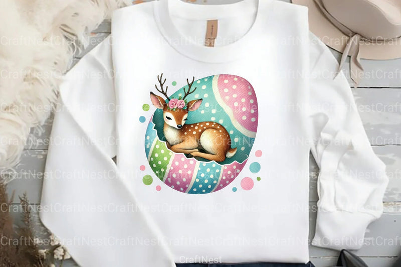 Cute Easter Deer Clipart Bundle - CraftNest - Digital Crafting and Art