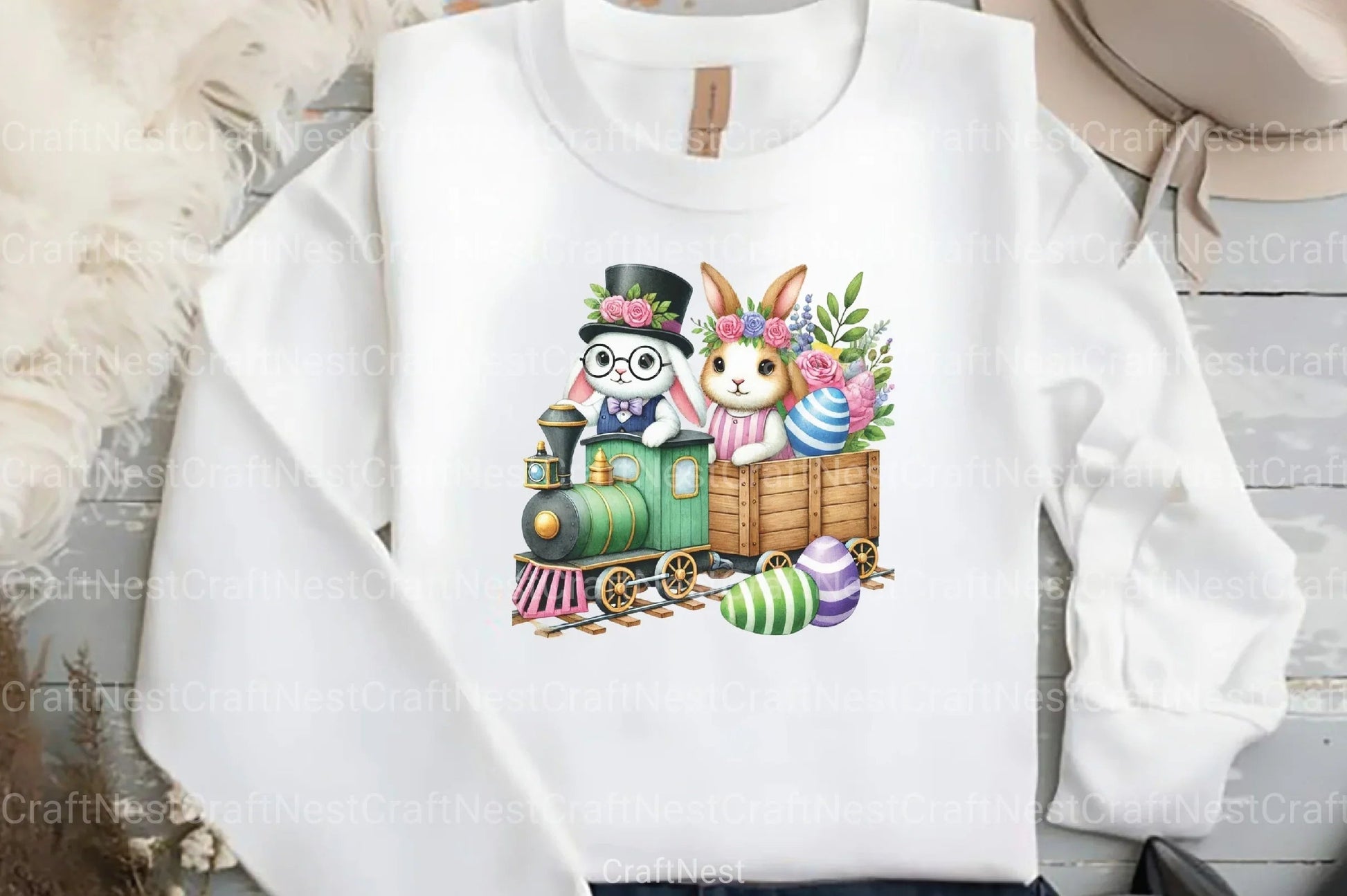 Easter Bunny Train Clipart Bundle 1 - CraftNest - Digital Crafting and Art