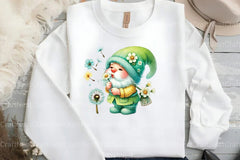 Cute Gnomes with Daisy Flower Clipart Bundle - CraftNest - Digital Crafting and Art