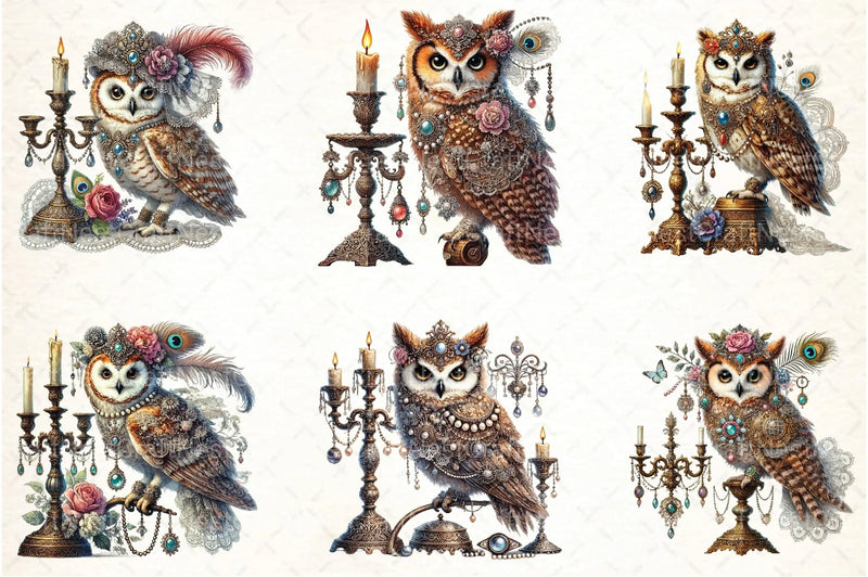 Owls Clipart Bundle 99 - CraftNest - Digital Crafting and Art