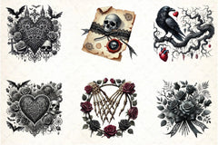 Gothic Valentine's Day Clipart Bundle - CraftNest - Digital Crafting and Art