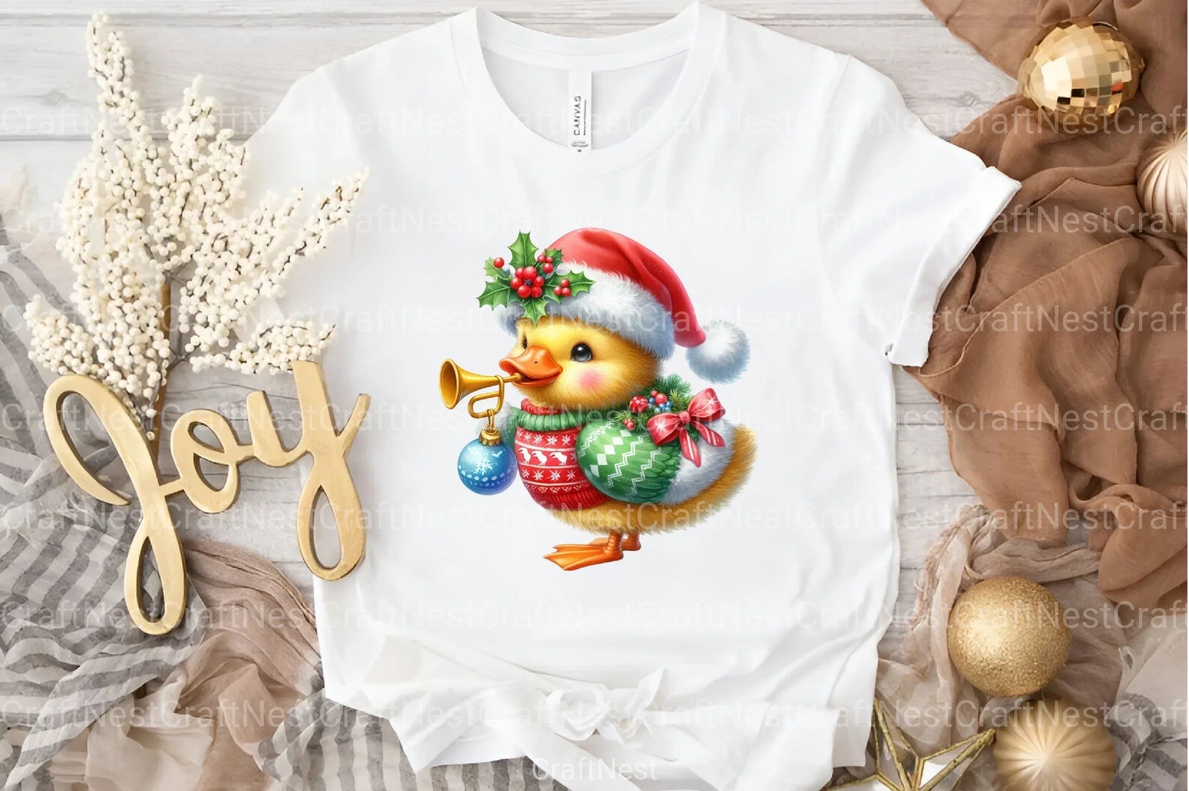 Christmas Cute Duck Clipart Bundle - CraftNest - Digital Crafting and Art