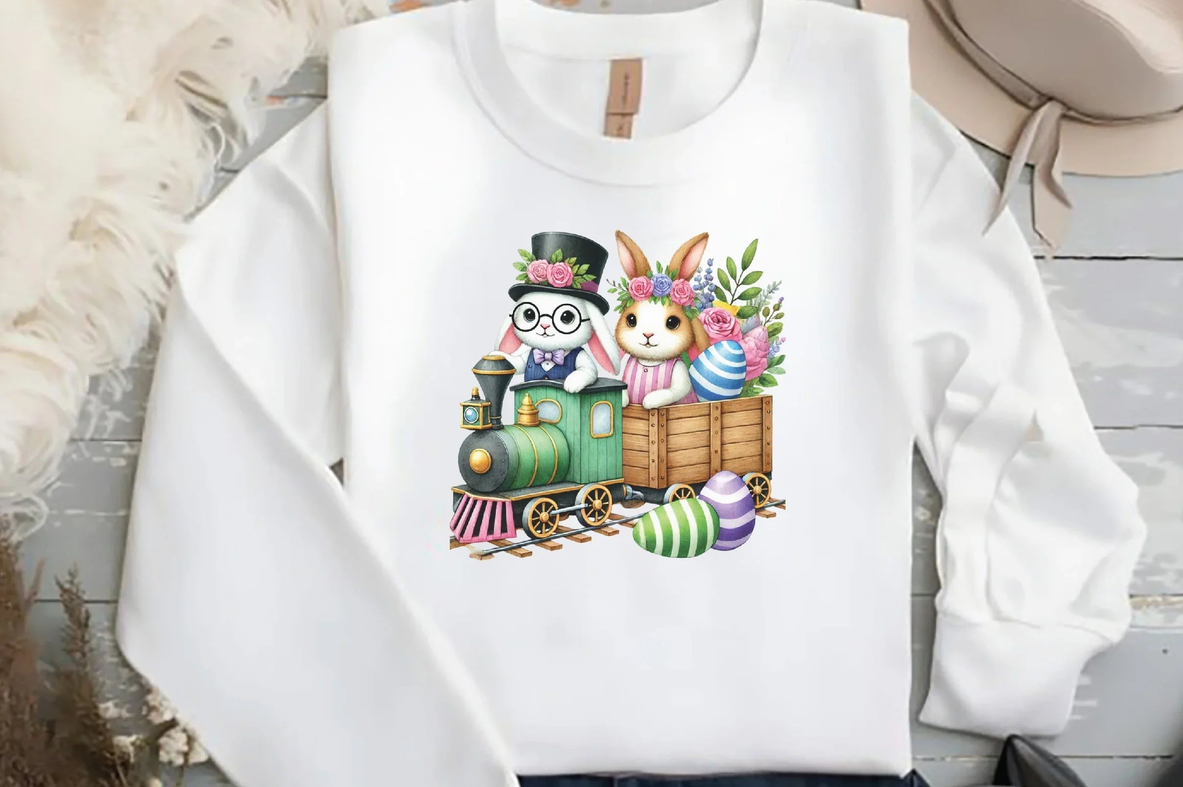 Easter Bunny Train Clipart Bundle - CraftNest - Digital Crafting and Art