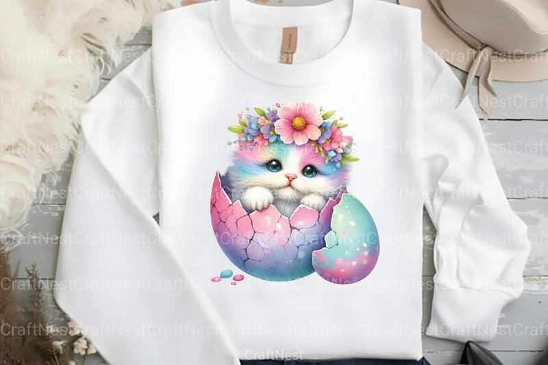 Easter Cats Clipart Bundle - CraftNest - Digital Crafting and Art