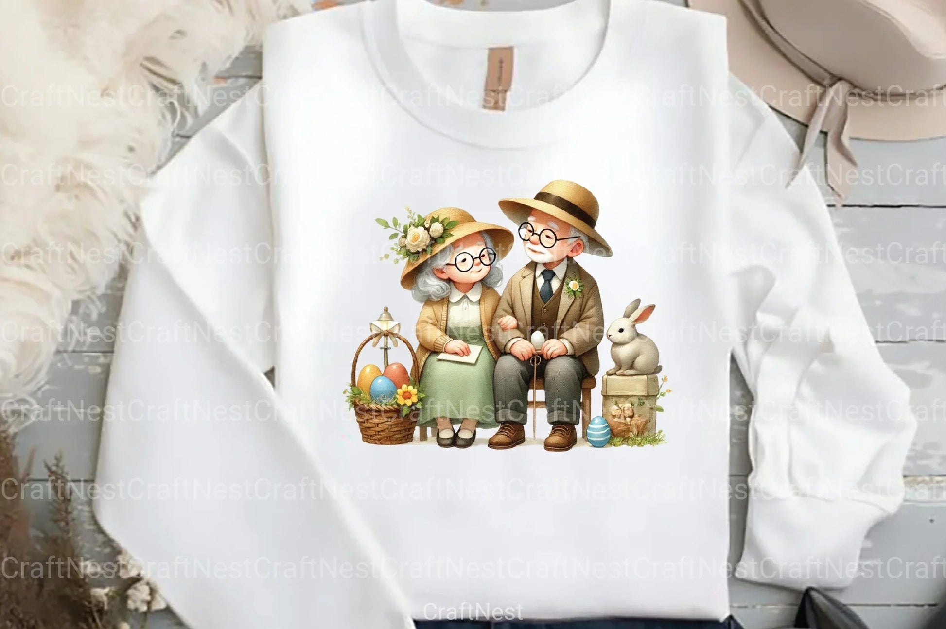 Easter Old Couple Clipart Bundle - CraftNest - Digital Crafting and Art