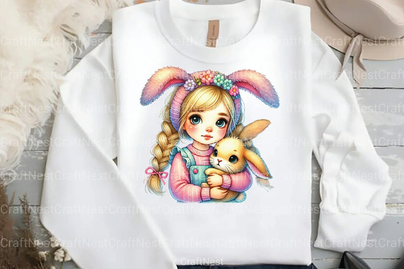 Spring Easter Girls Clipart Bundle - CraftNest - Digital Crafting and Art