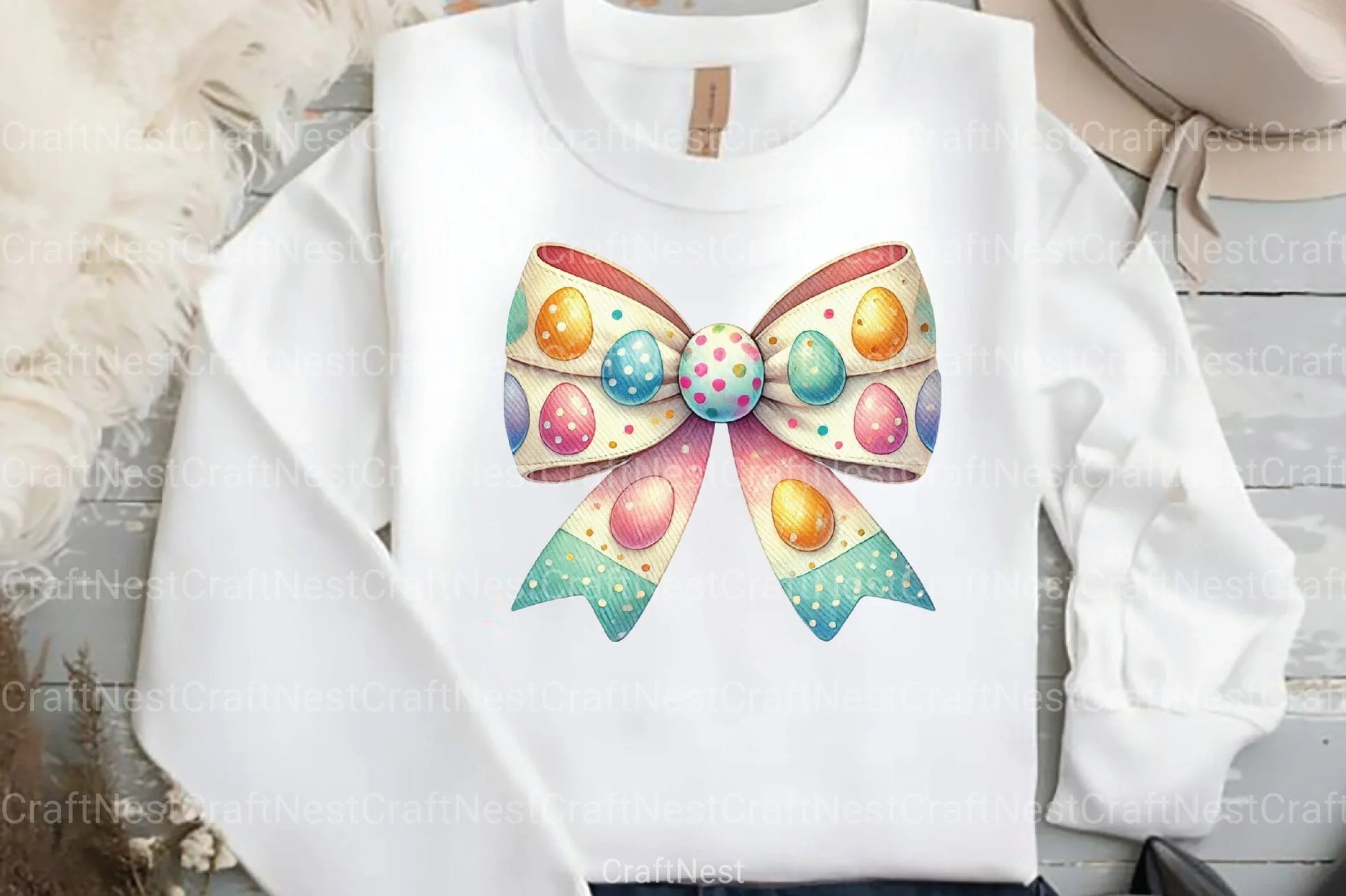 Easter Eggs Coquette Bow Clipart Bundle 1 - CraftNest - Digital Crafting and Art