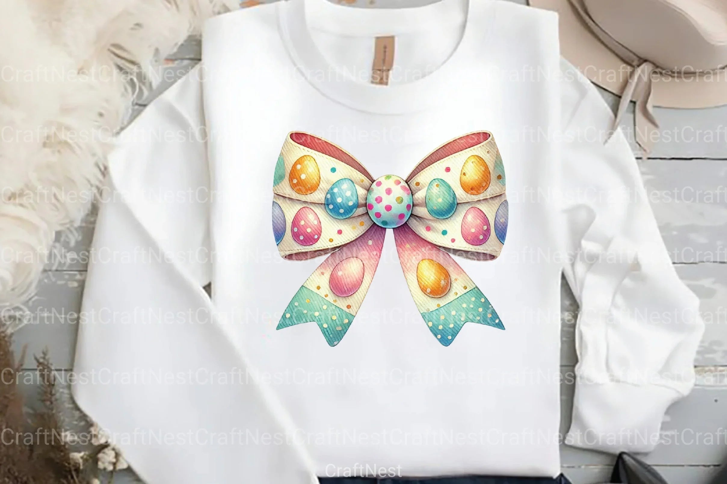 Easter Eggs Coquette Bow Clipart Bundle 1 - CraftNest - Digital Crafting and Art