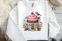 Spring Cupcake House Clipart Bundle - CraftNest - Digital Crafting and Art