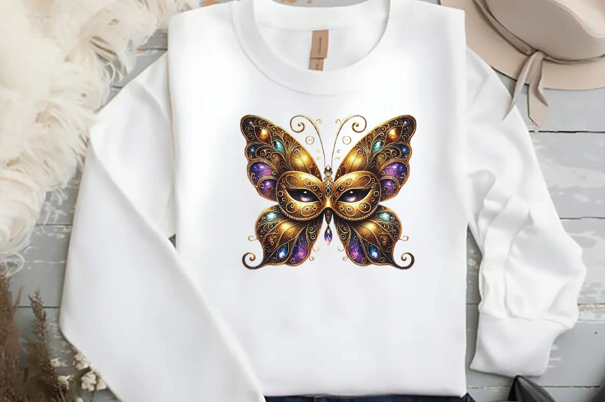 Mardi Gras Butterfly Clipart Bundle - CraftNest - Digital Crafting and Art
