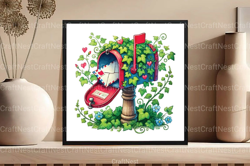 Spring Mailbox Clipart Bundle 3 - CraftNest - Digital Crafting and Art
