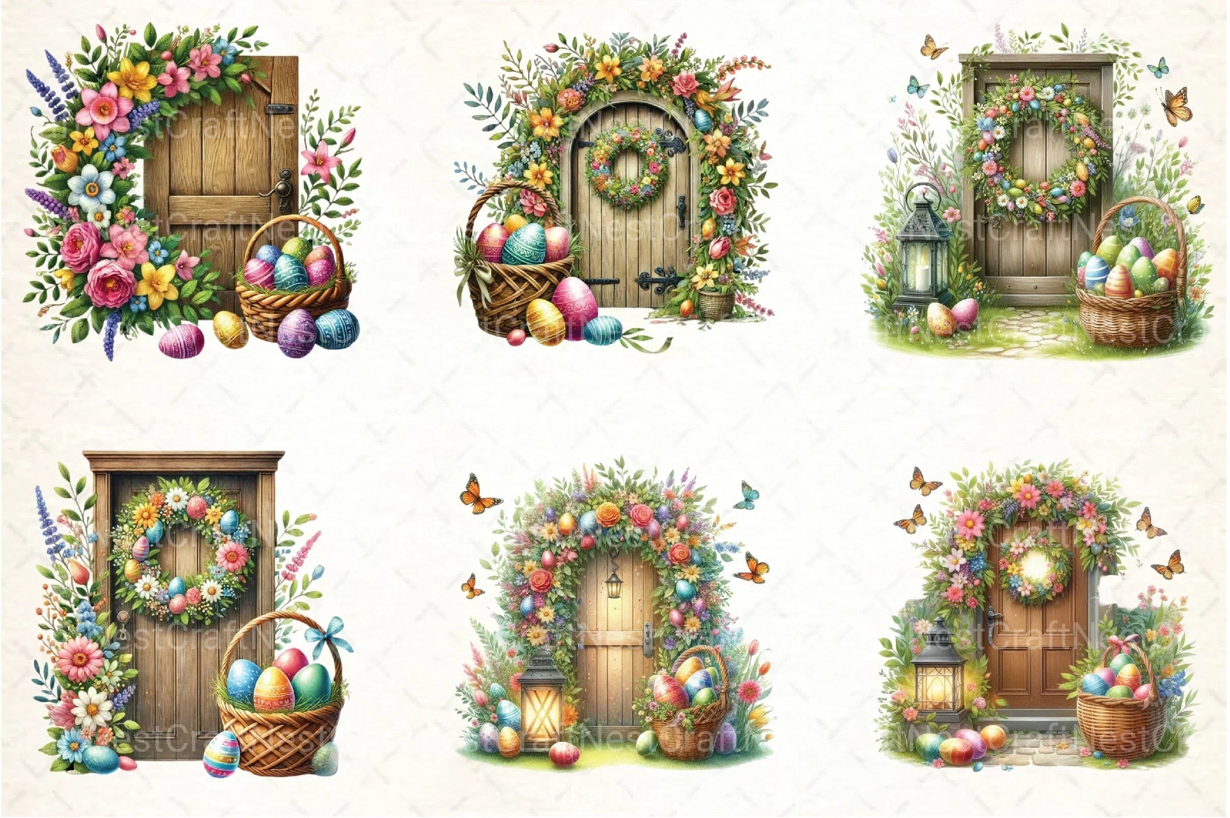Easter Doors Clipart Bundle 44 - CraftNest - Digital Crafting and Art