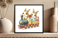 Easter Bunny Train Clipart Bundle - CraftNest - Digital Crafting and Art