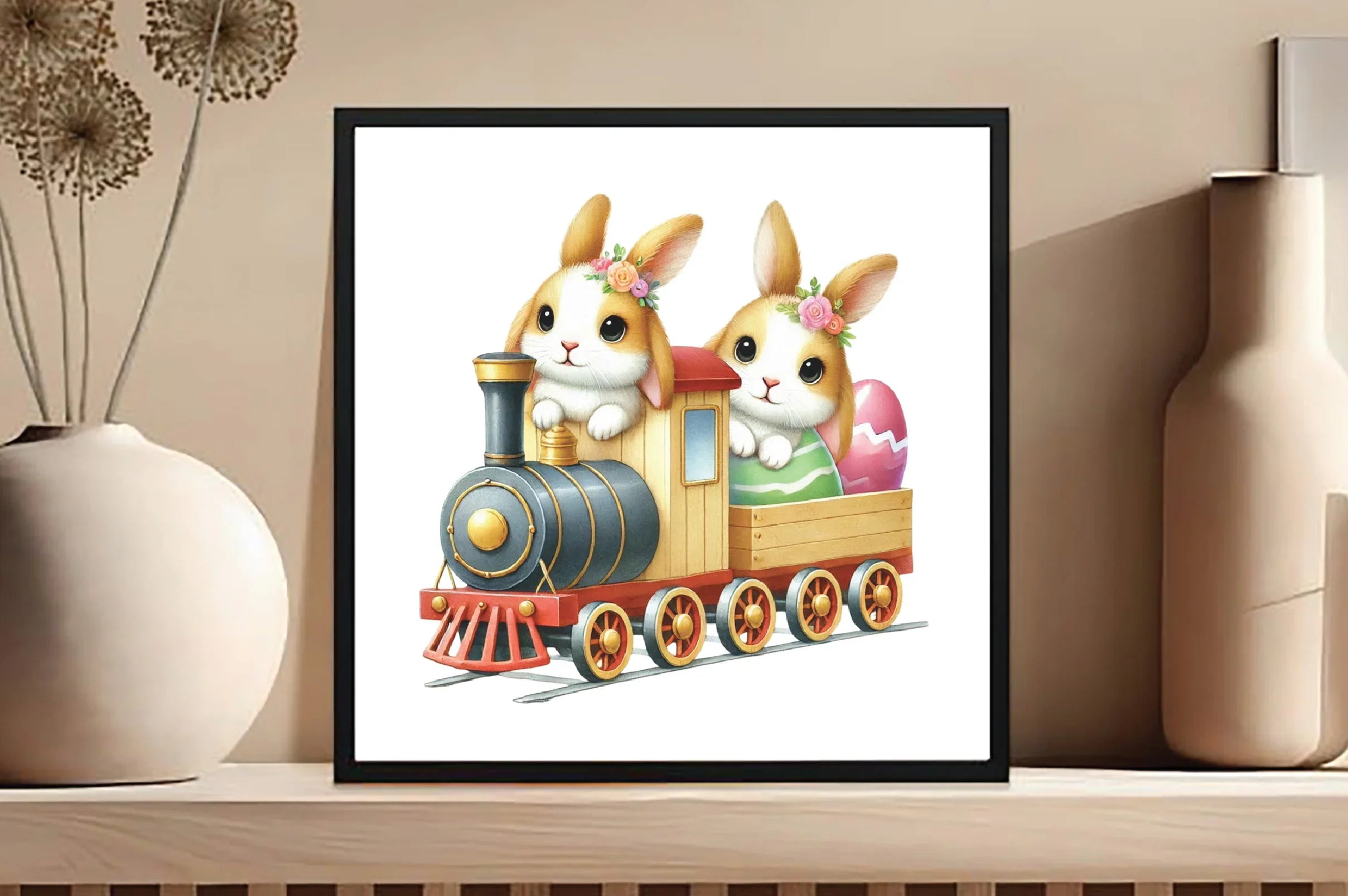 Easter Bunny Train Clipart Bundle - CraftNest - Digital Crafting and Art