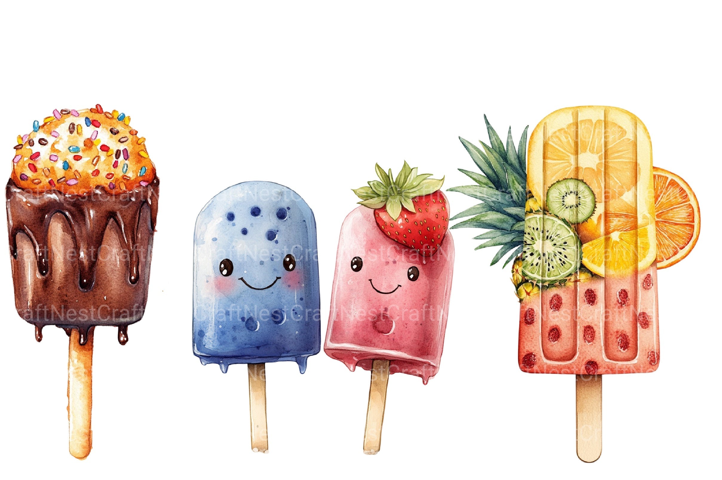 Summer Ice Cream Clipart Bundle 6