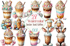 Easter Iced Coffee Clipart Bundle 66 - CraftNest - Digital Crafting and Art
