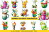 Summer Tropical Cup Clipart Bundle