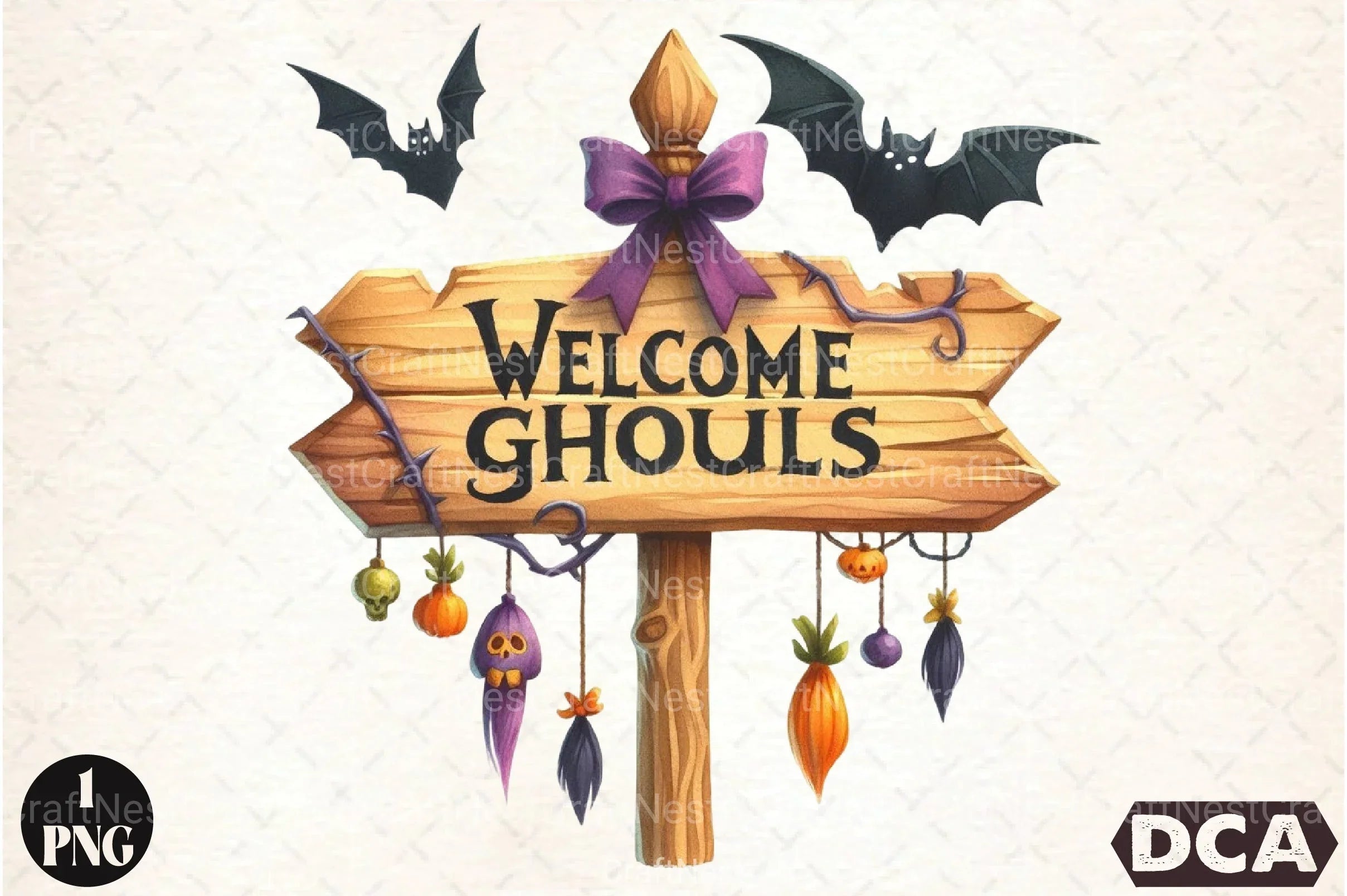 Welcome Ghouls Clipart Bundle - CraftNest - Digital Crafting and Art