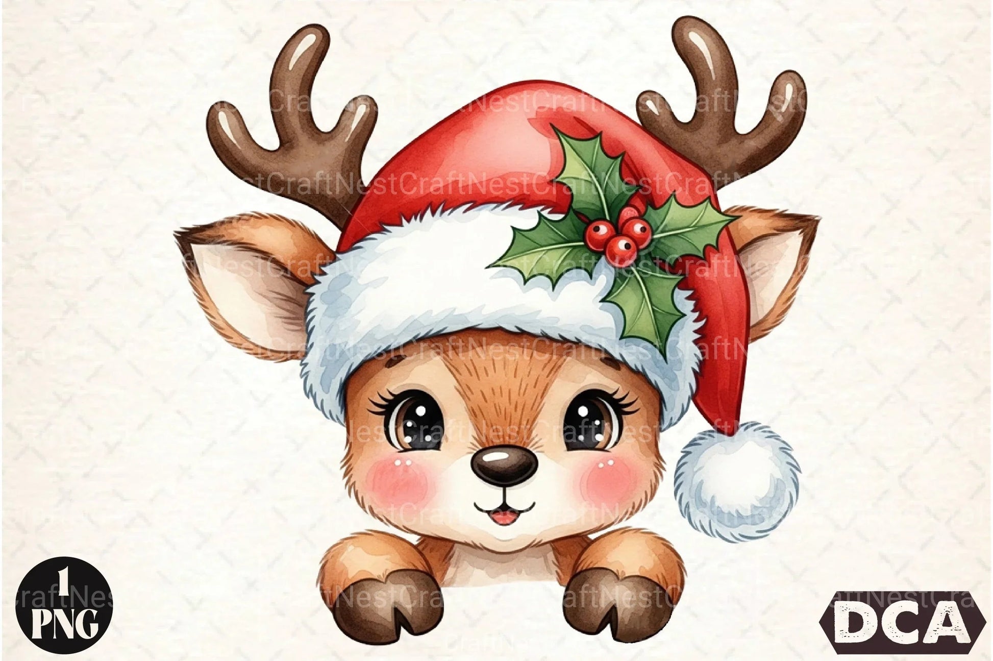Christmas Reindeer Clipart Bundle 1 - CraftNest - Digital Crafting and Art