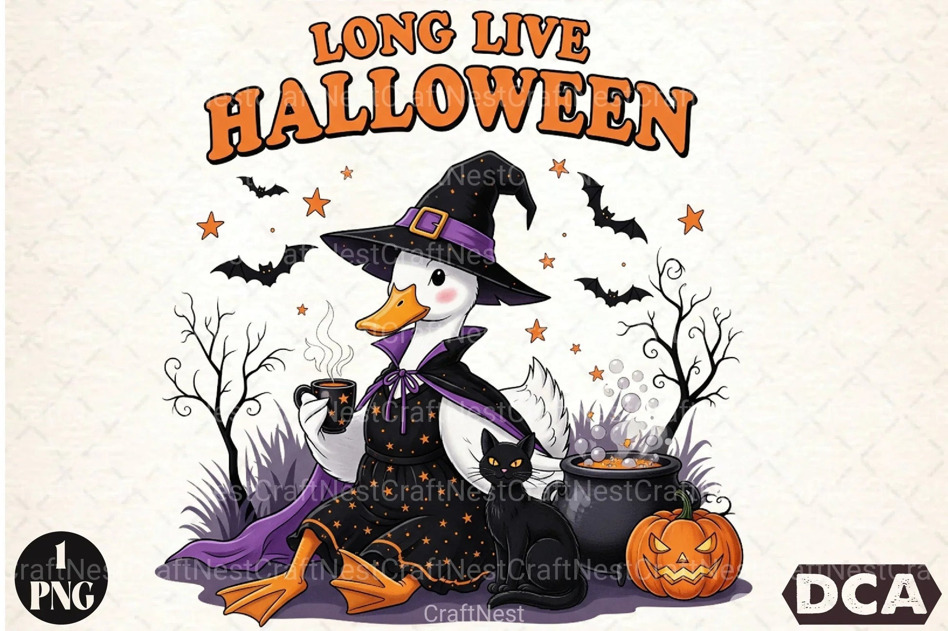 Halloween Goose Witch Clipart Bundle - CraftNest - Digital Crafting and Art