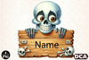 Funny Skeleton Peeking Clipart Bundle
