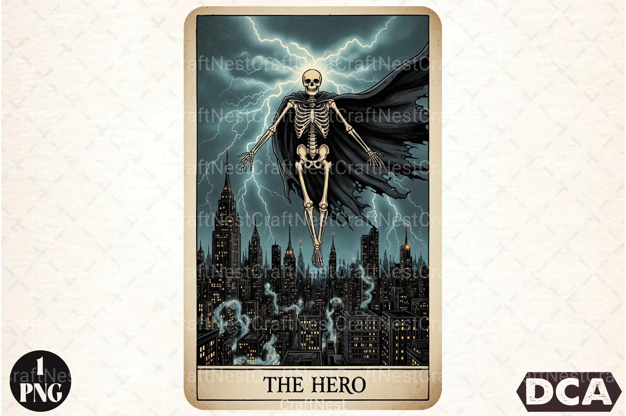 Hero Halloween Tarot Card Clipart Bundle - CraftNest - Digital Crafting and Art