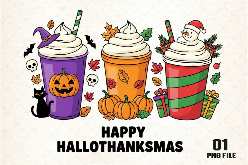Happy Hallothanksmas Clipart Bundle - CraftNest - Digital Crafting and Art