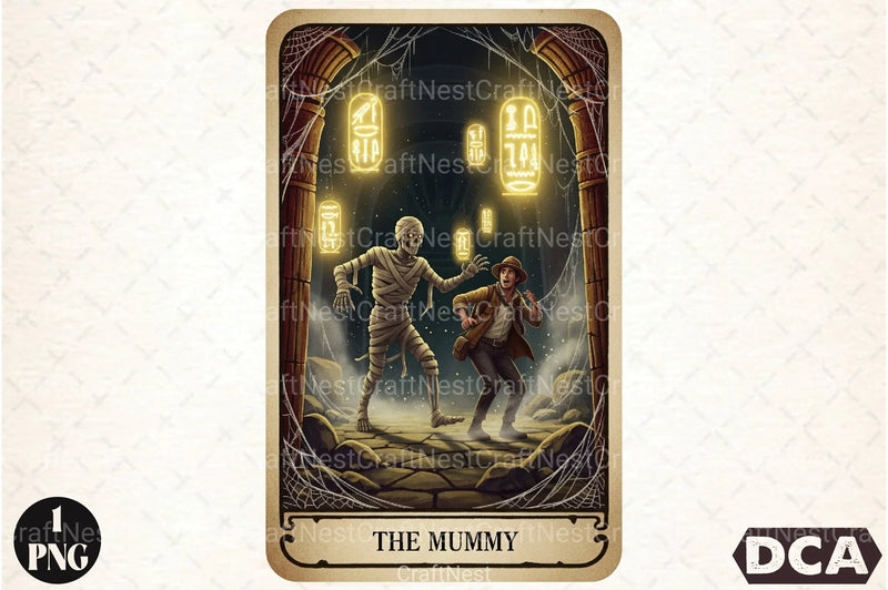 The Mummy Halloween Tarot Card Clipart Bundle - CraftNest - Digital Crafting and Art