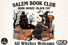 Halloween Witch Salem Book Club Clipart Bundle - CraftNest - Digital Crafting and Art