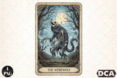 Werewolf Halloween Tarot Card Clipart Bundle - CraftNest - Digital Crafting and Art