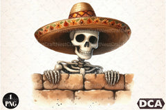 Funny Skeleton Peeking Clipart Bundle 12 - CraftNest - Digital Crafting and Art