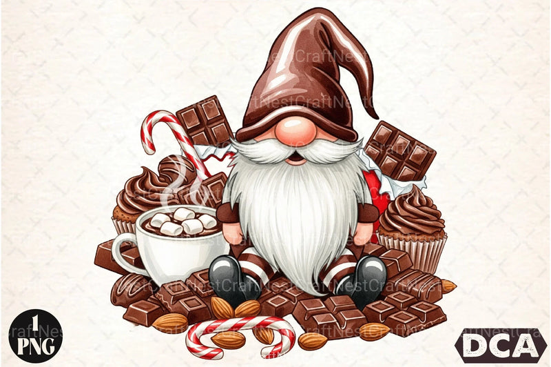 Sweet Chocolate Gnomes Clipart Bundle - CraftNest - Digital Crafting and Art