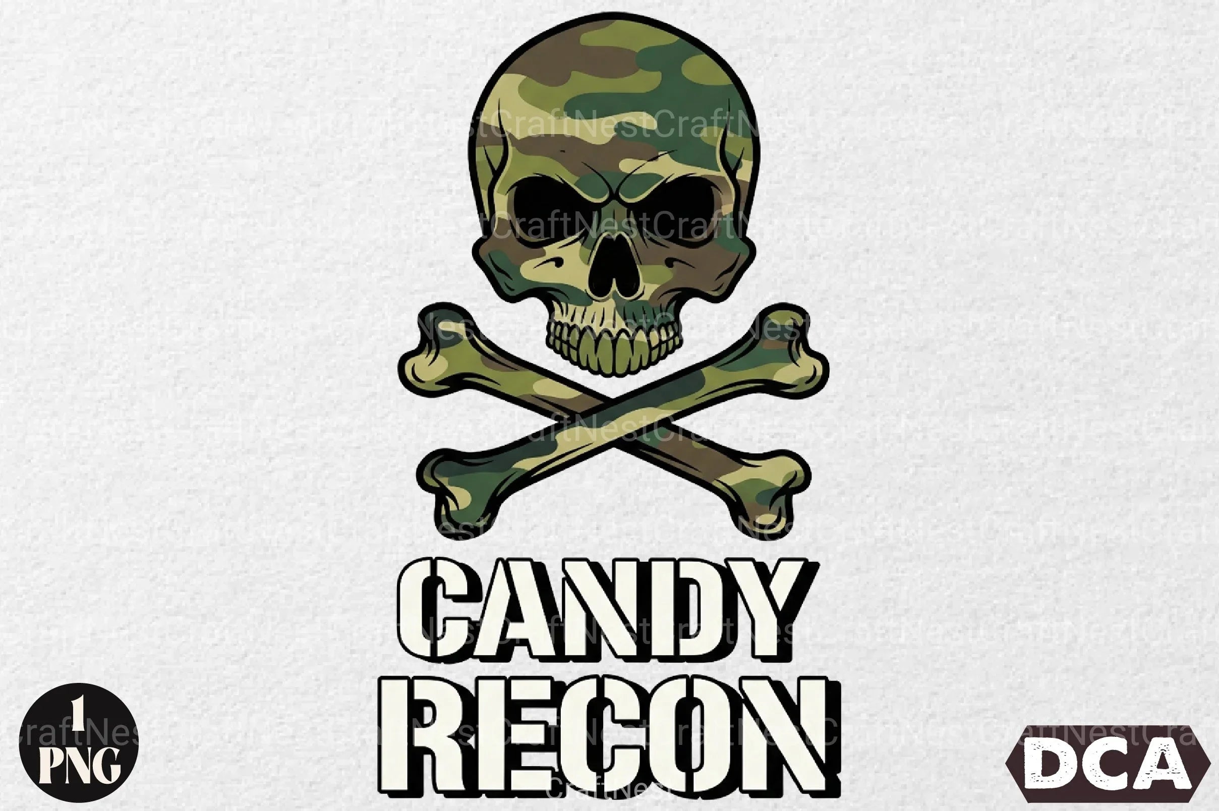 Camo Skull Halloween Clipart Bundle - CraftNest - Digital Crafting and Art