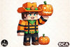 Minecraft Boy Dabbing Halloween Clipart Bundle