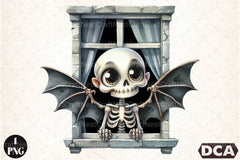 Funny Skeleton Peeking Clipart Bundle 5 - CraftNest - Digital Crafting and Art