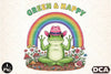 Green & Happy Funny Frog Clipart Bundle