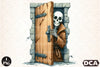 Funny Skeleton Peeking Clipart Bundle