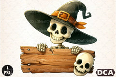 Funny Skeleton Peeking Clipart Bundle 7 - CraftNest - Digital Crafting and Art