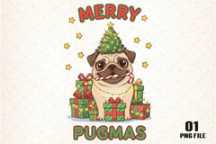 Merry Christmas Dog Clipart Bundle - CraftNest - Digital Crafting and Art