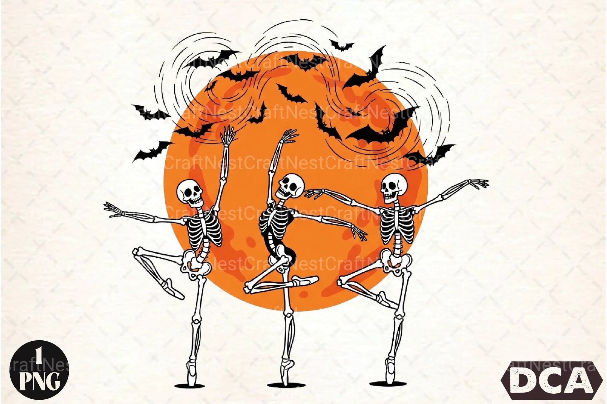 Halloween Skeleton Dance Clipart Bundle - CraftNest - Digital Crafting and Art