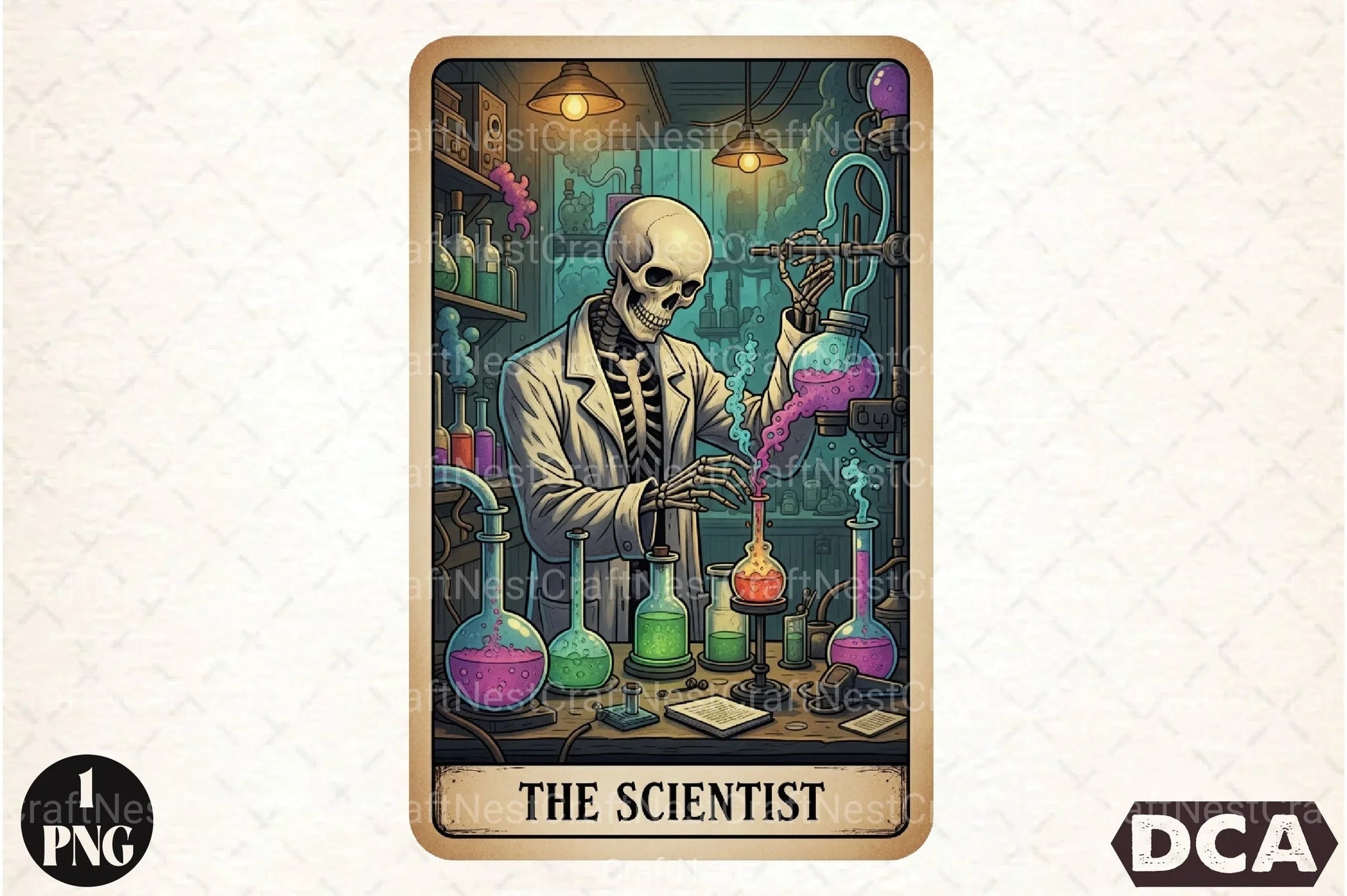 The Scientist Halloween Tarot Card Clipart Bundle - CraftNest - Digital Crafting and Art
