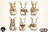 Cartoon Rabbit Clipart Bundle