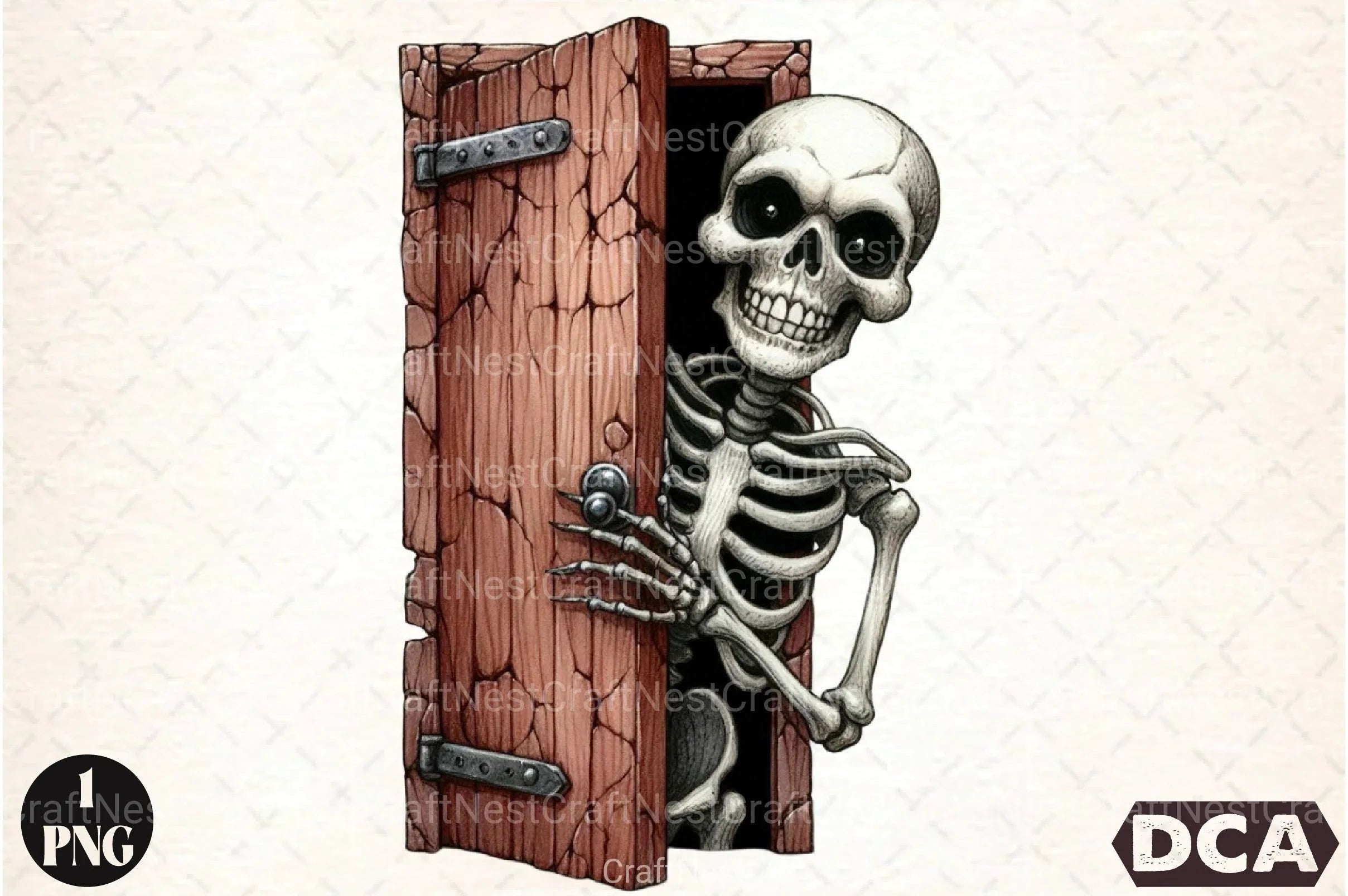 Funny Skeleton Peeking Clipart Bundle 1 - CraftNest - Digital Crafting and Art